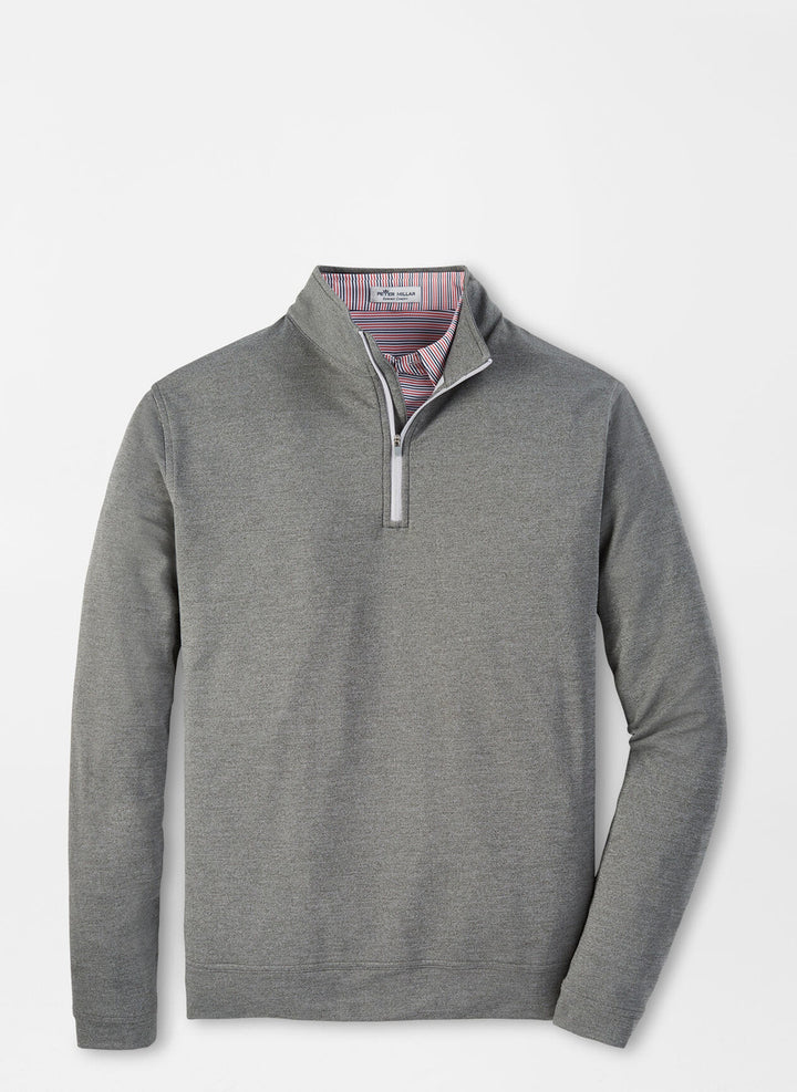 Peter Millar Perth Performance Melange Quarter-Zip: Smoke