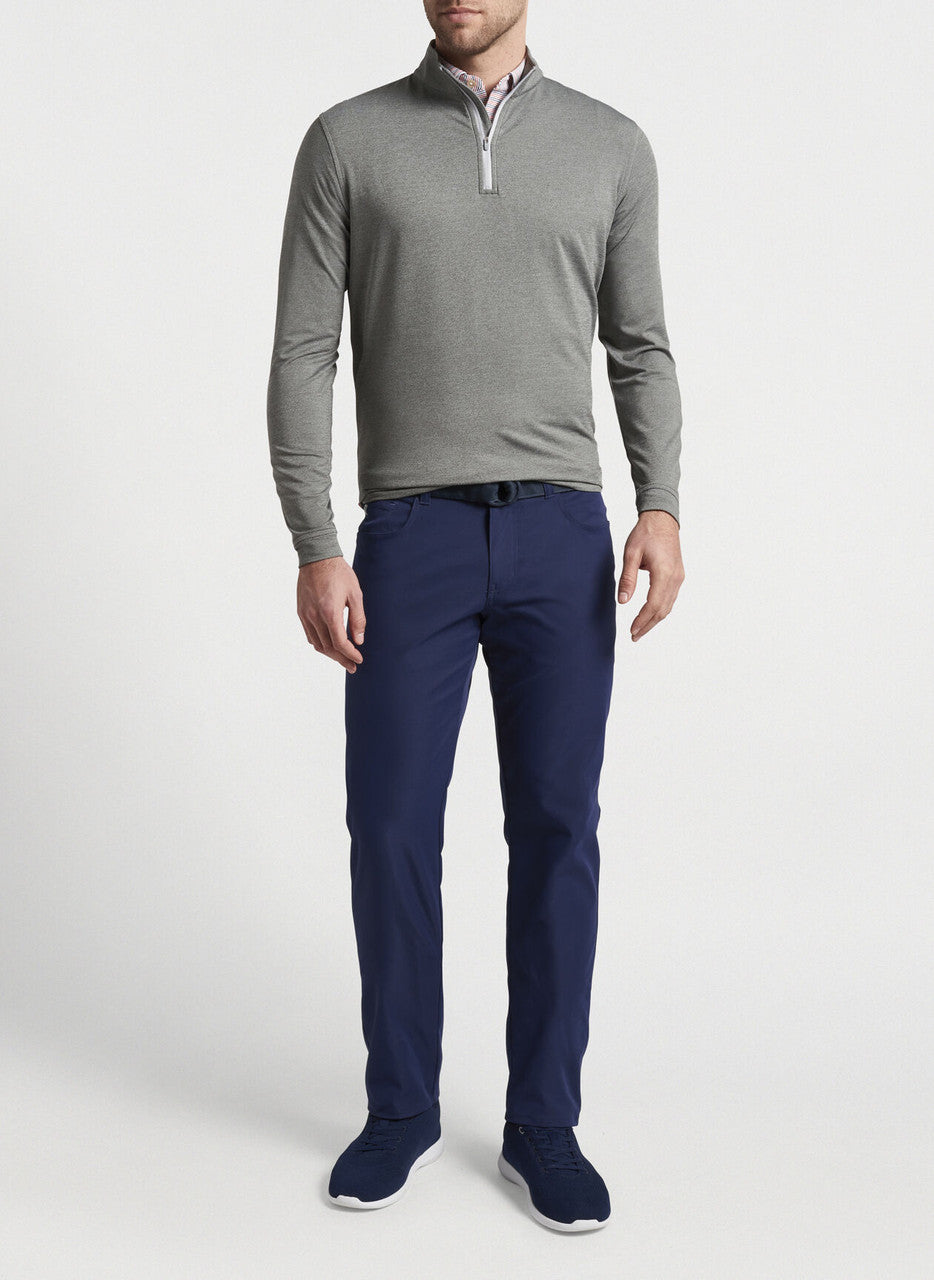 Peter Millar Perth Performance Melange Quarter-Zip: Smoke