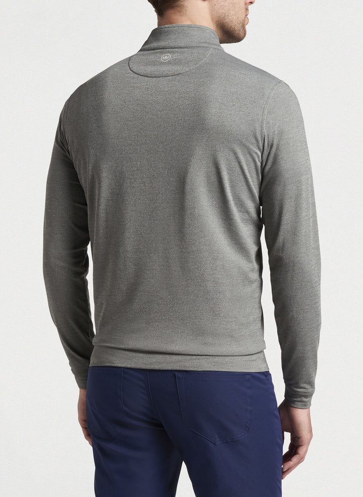 Peter Millar Perth Performance Melange Quarter-Zip: Smoke