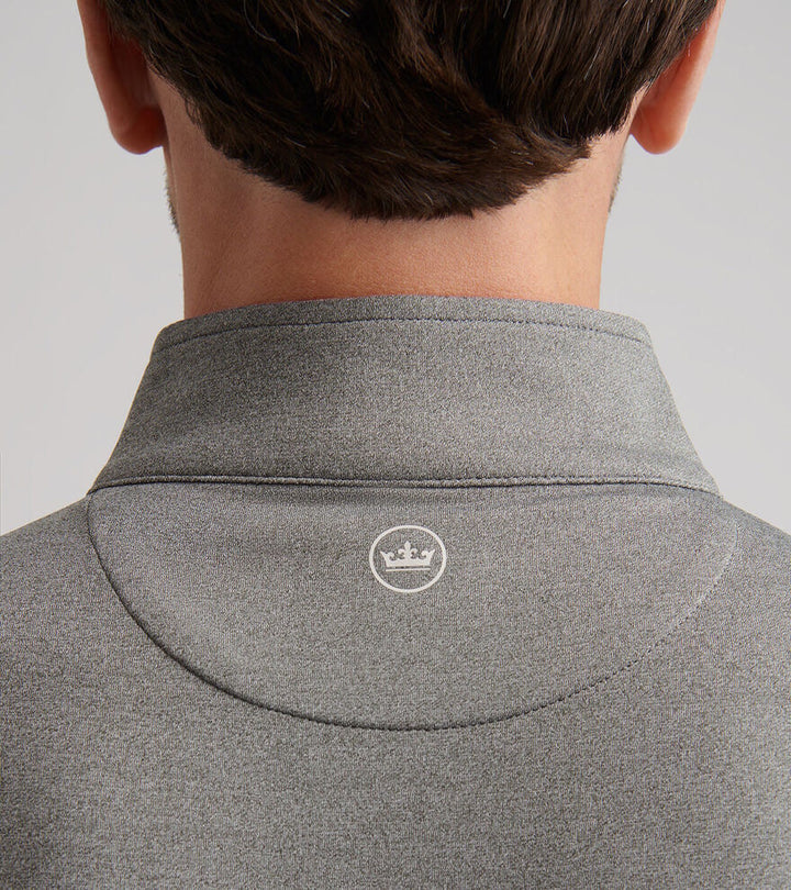 Peter Millar Perth Performance Melange Quarter-Zip: Smoke
