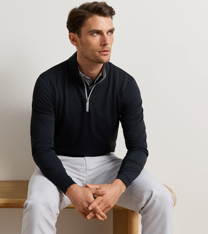 Peter Millar Perth Performance Quarter-Zip: Black