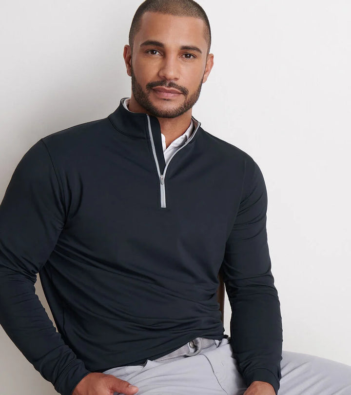 Peter Millar Perth Performance Quarter-Zip: Black
