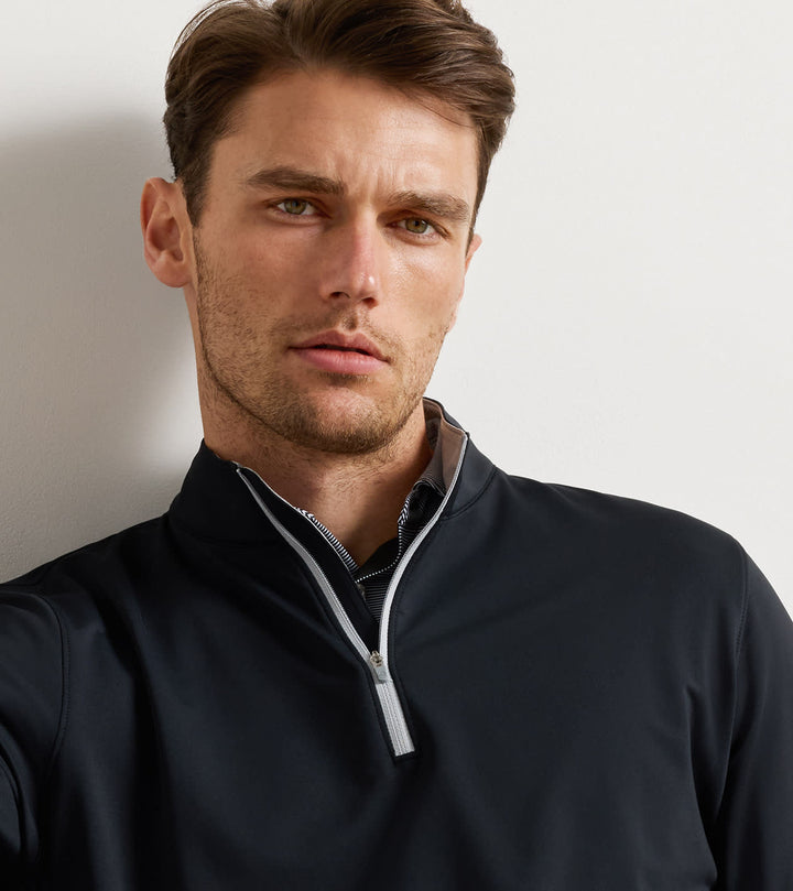Peter Millar Perth Performance Quarter-Zip: Black