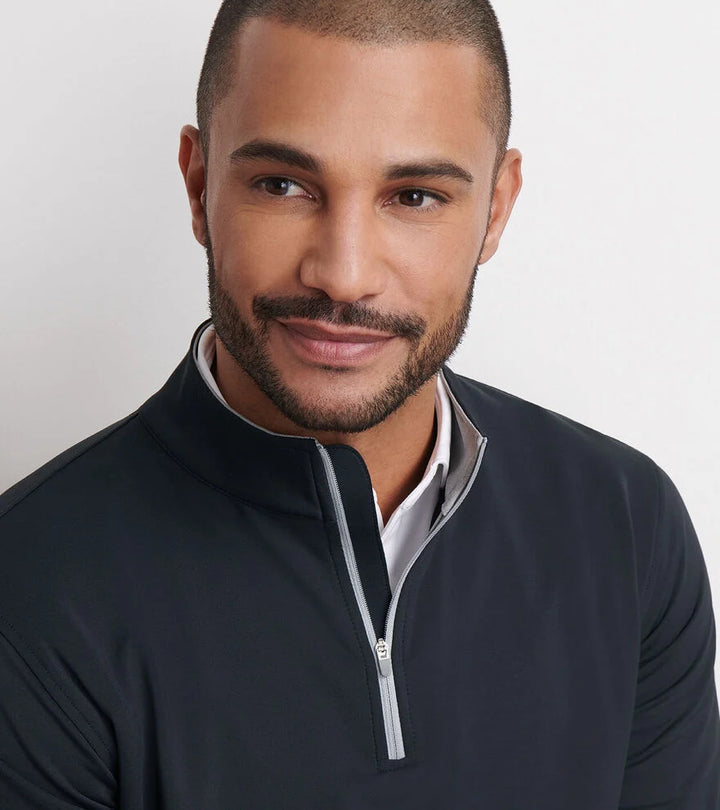Peter Millar Perth Performance Quarter-Zip: Black
