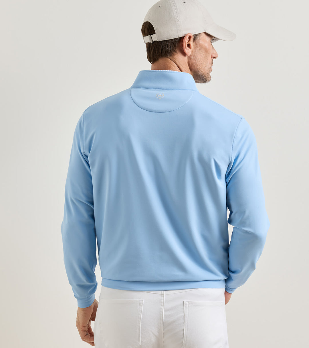 Peter Millar Perth Performance Quarter-Zip: Cottage Blue