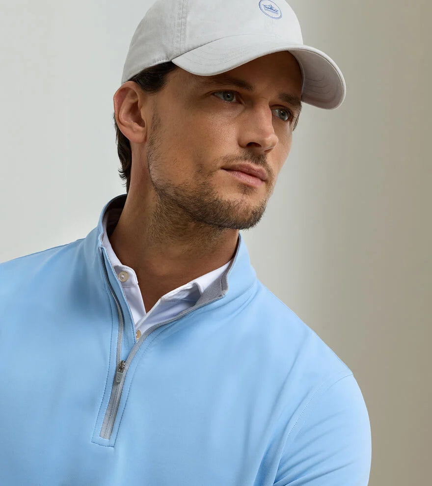Peter Millar Perth Performance Quarter-Zip: Cottage Blue
