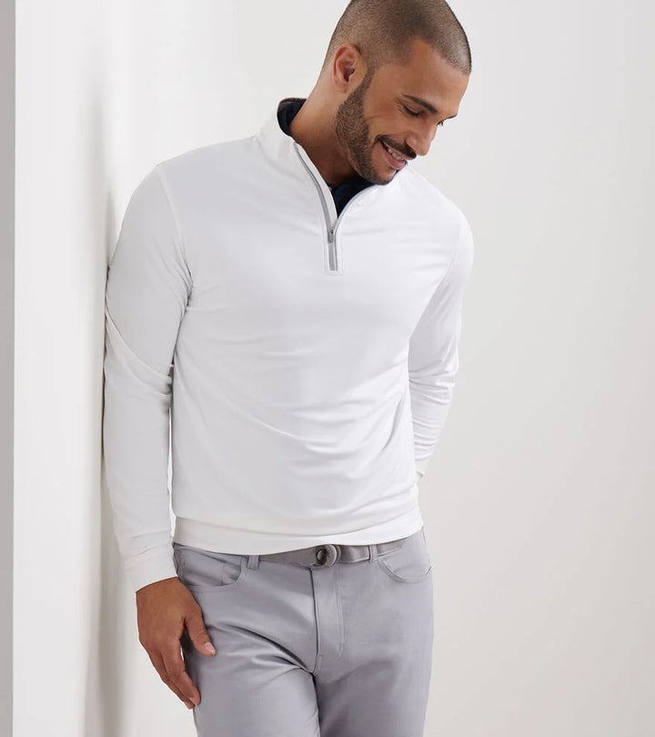 Peter Millar Perth Performance Quarter-Zip: White