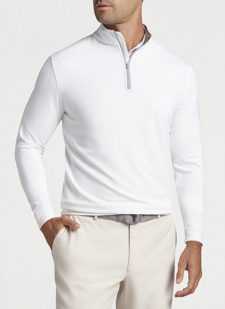 Peter Millar Perth Performance Quarter-Zip: White