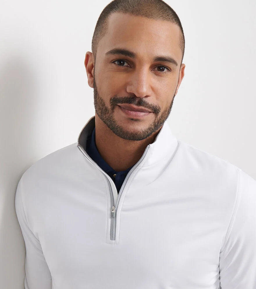 Peter Millar Perth Performance Quarter-Zip: White