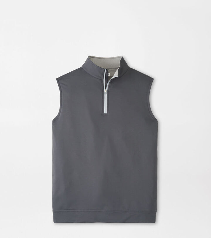 Peter Millar Galway Stretch Loop Terry Quarter-Zip Vest: Iron