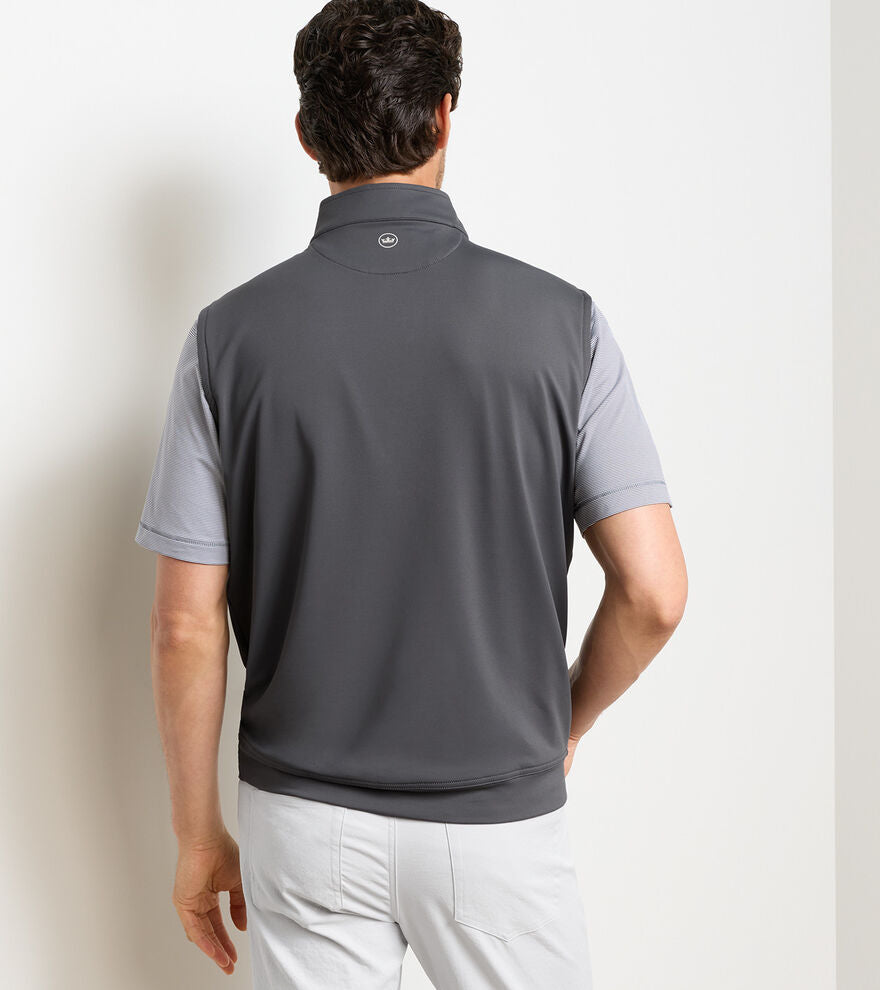 Peter Millar Galway Stretch Loop Terry Quarter-Zip Vest: Iron