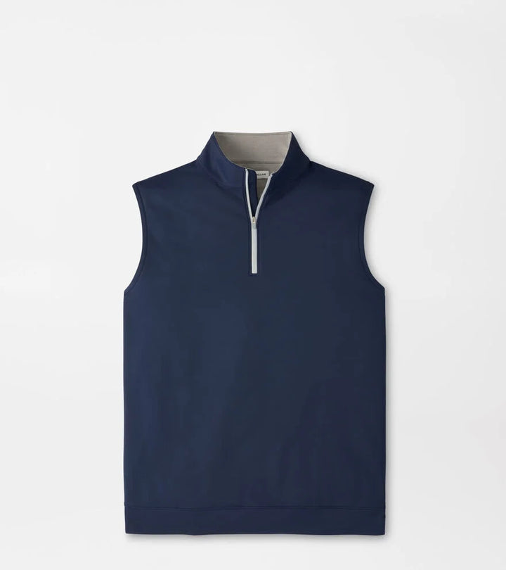 Peter Millar Galway Stretch Loop Terry Quarter-Zip Vest: Navy