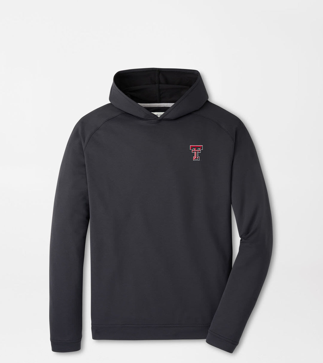 Peter Millar Texas Tech Pine Performance Hoodie: Black