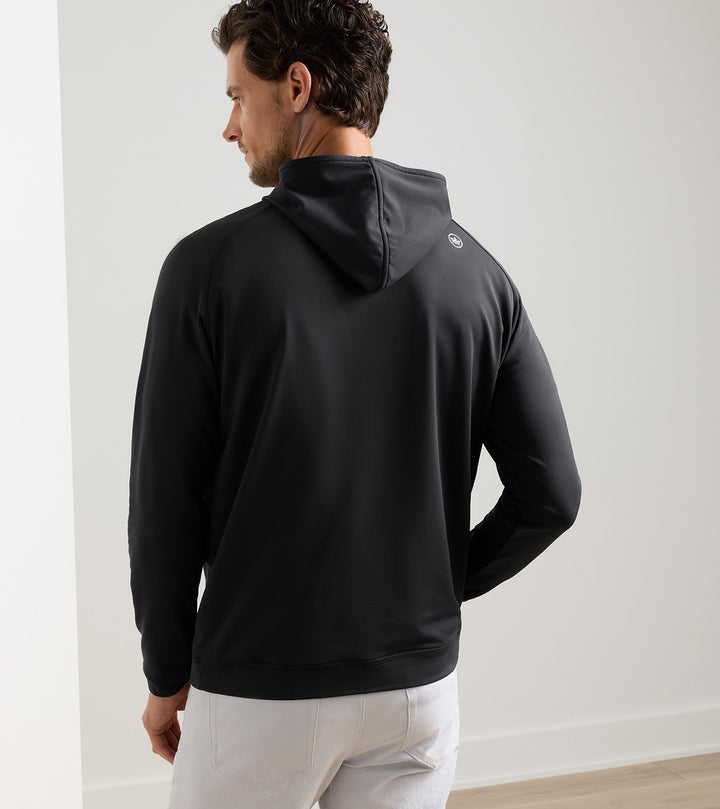 Peter Millar Pine Performance Hoodie: Black