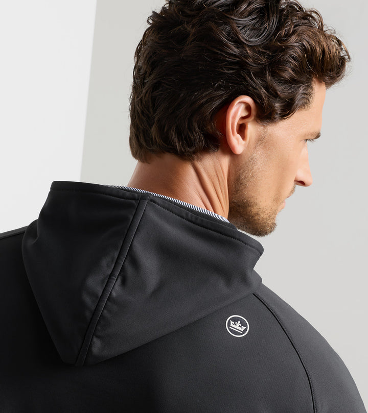 Peter Millar Pine Performance Hoodie: Black
