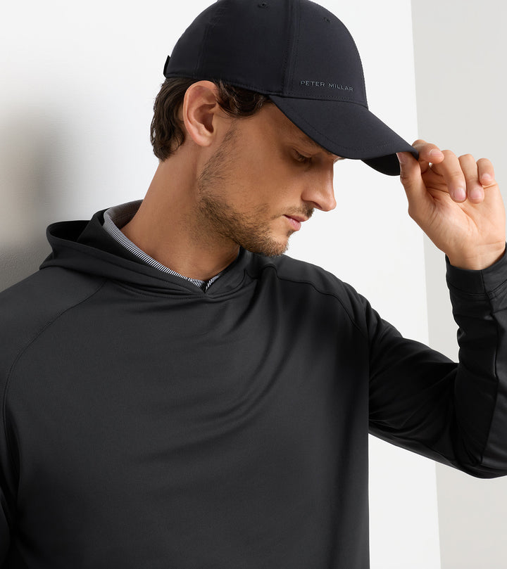 Peter Millar Pine Performance Hoodie: Black