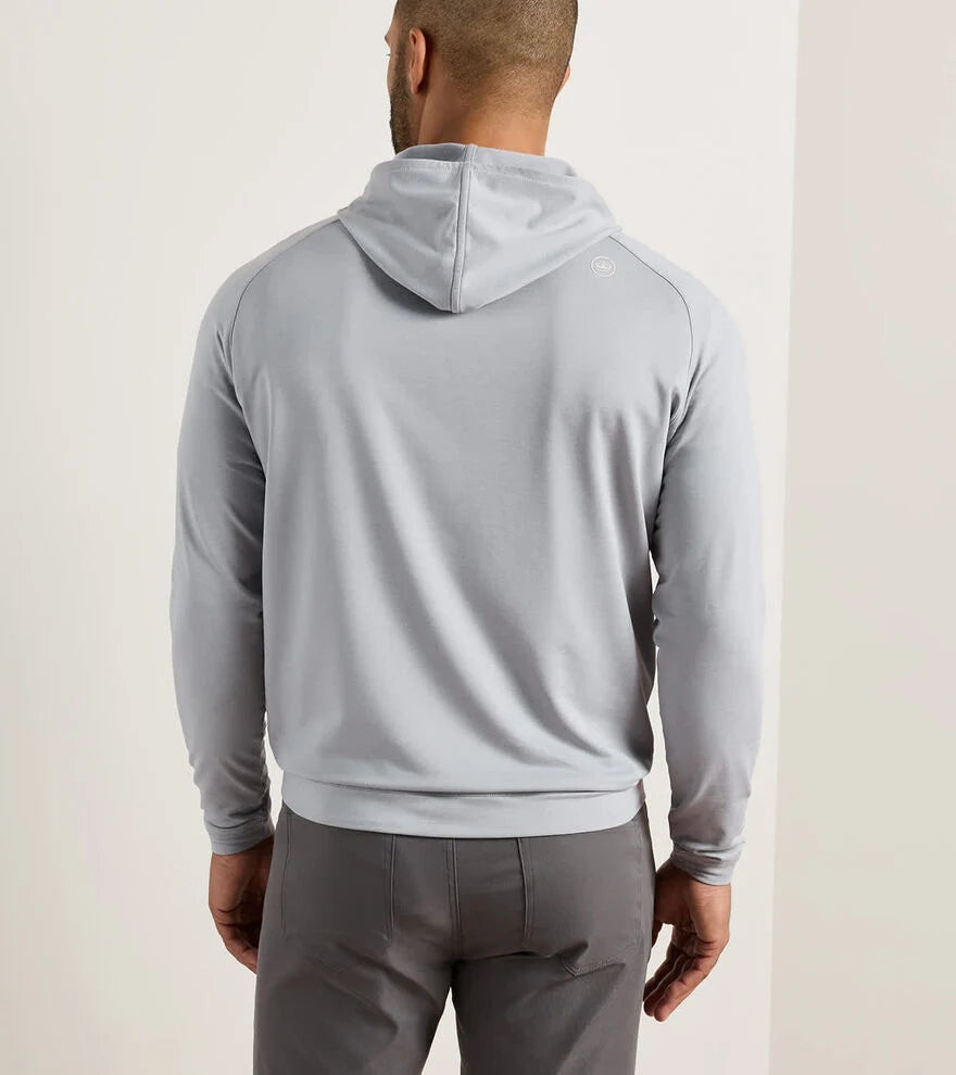Peter Millar Pine Performance Hoodie: Gale Grey