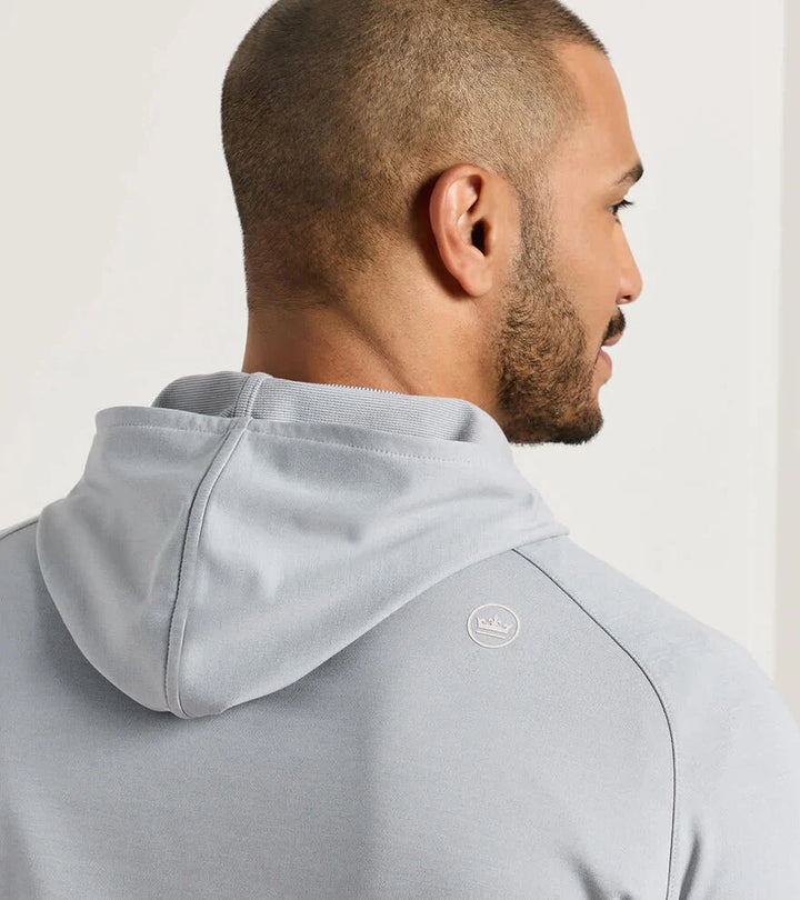 Peter Millar Pine Performance Hoodie: Gale Grey