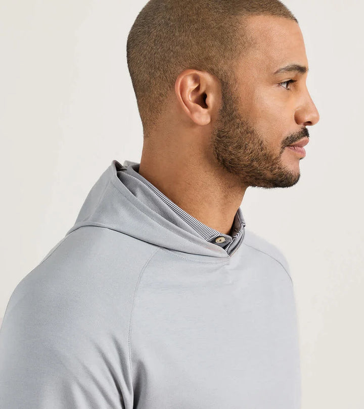 Peter Millar Pine Performance Hoodie: Gale Grey
