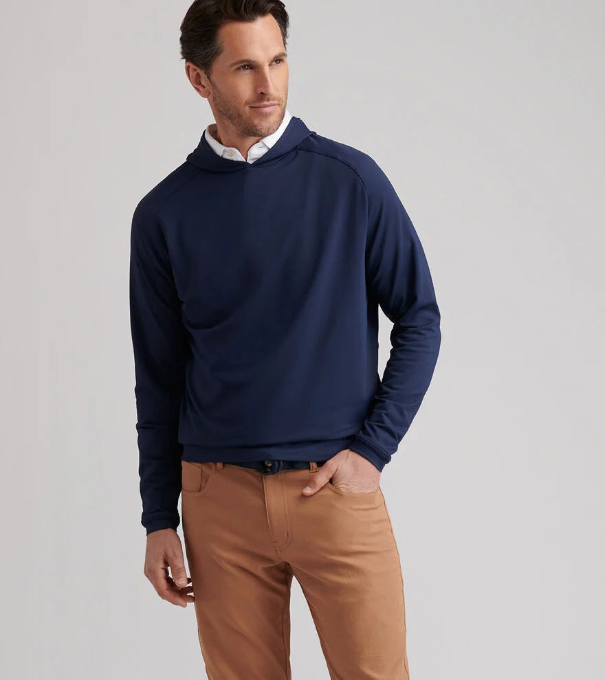 Peter Millar Pine Performance Hoodie: Navy