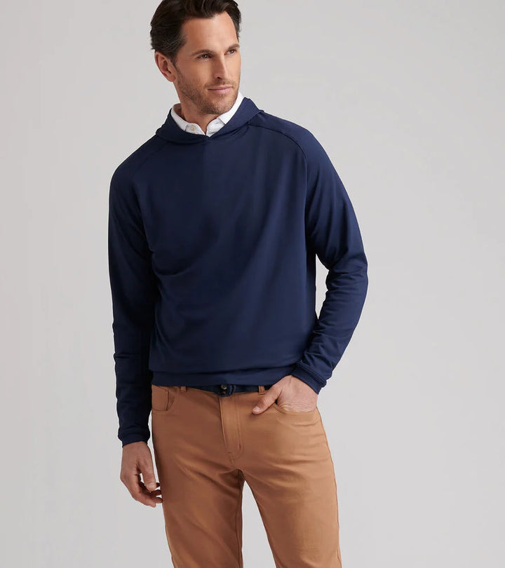 Peter Millar Pine Performance Hoodie: Navy