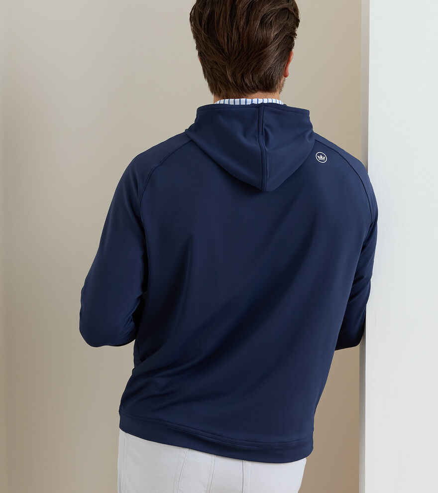Peter Millar Pine Performance Hoodie: Navy
