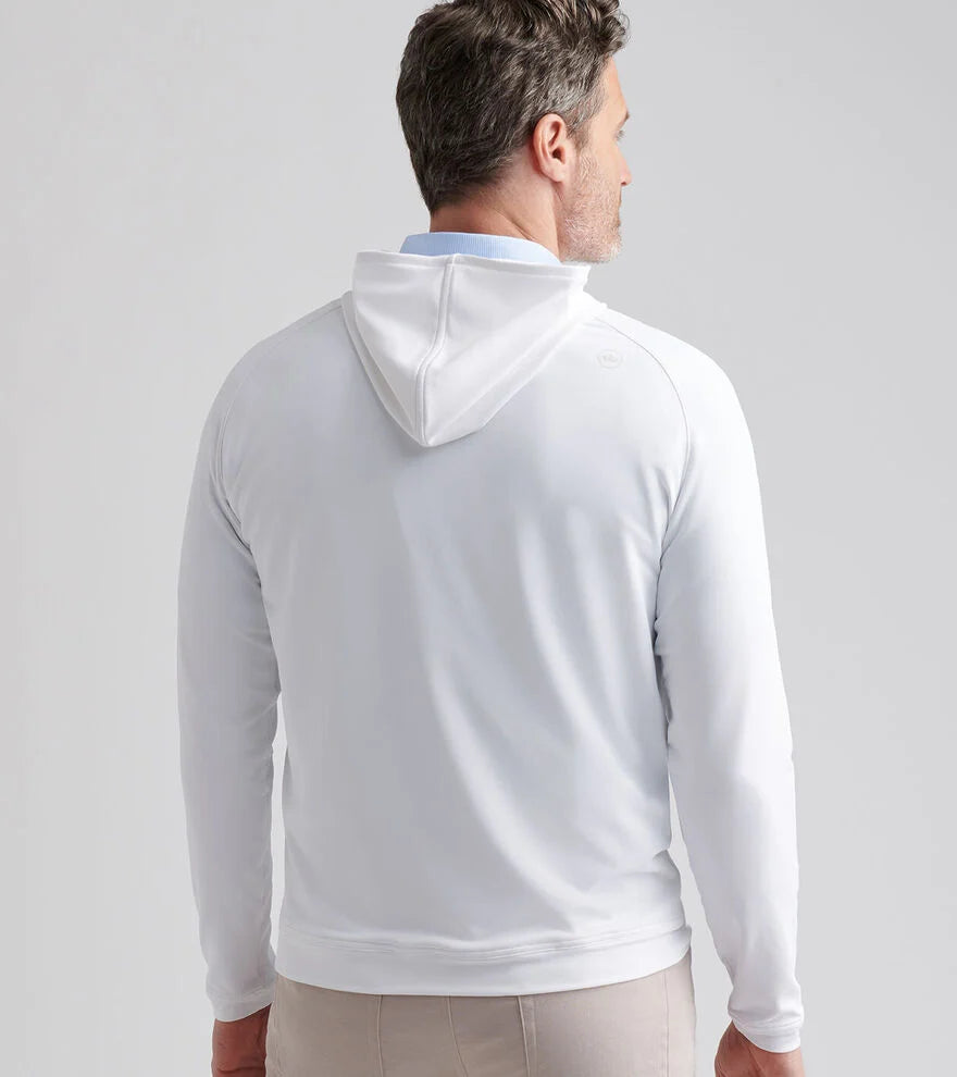 Peter Millar Pine Performance Hoodie: White