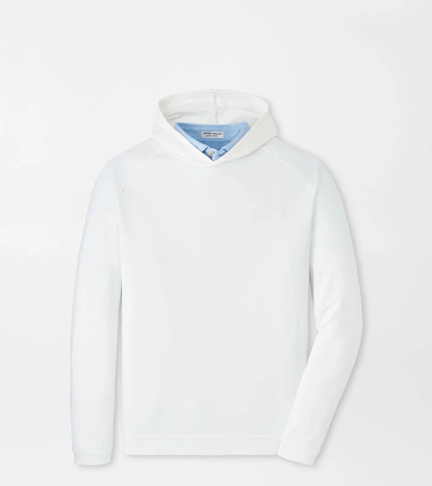 Peter Millar Pine Performance Hoodie: White