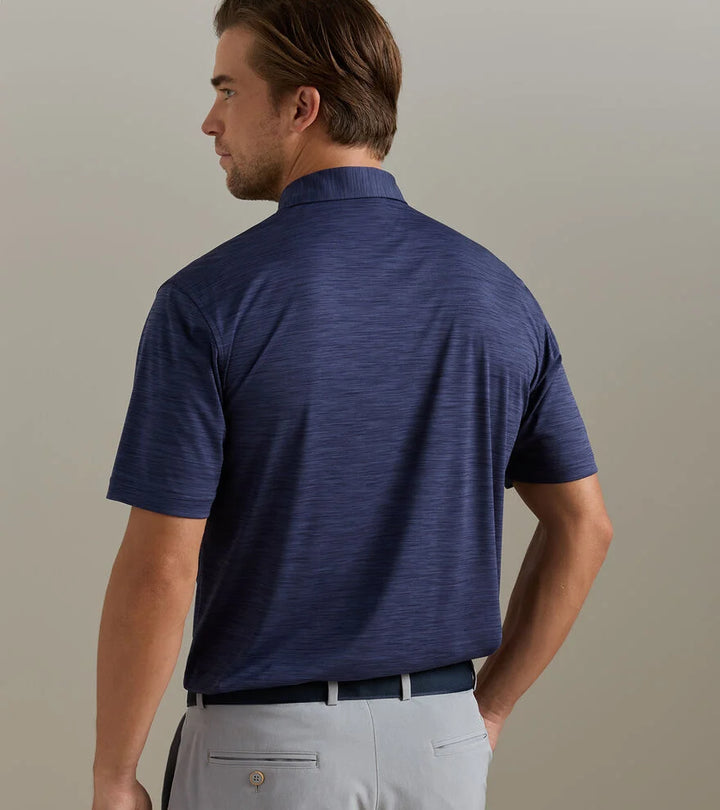 Peter Millar Featherweight Mélange Performance Polo: Navy