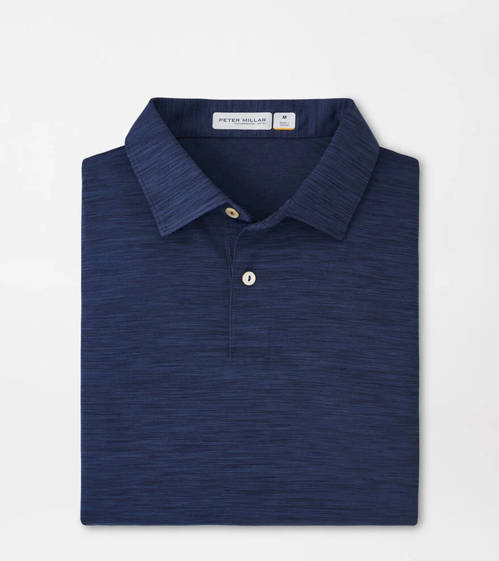 Peter Millar Featherweight Mélange Performance Polo: Navy