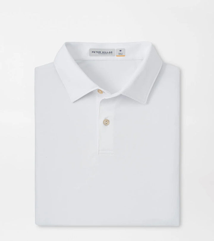 Peter Millar Featherweight Mélange Performance Polo: White