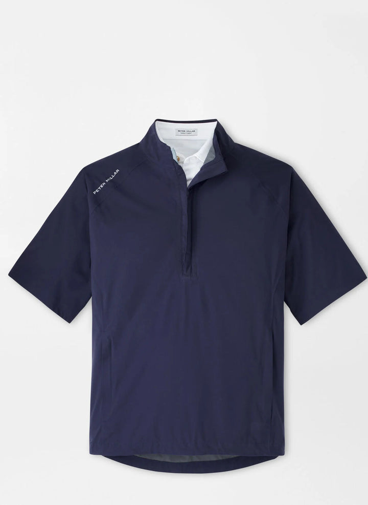 Peter Millar Shield Short-Sleeve Rain Shell: Navy