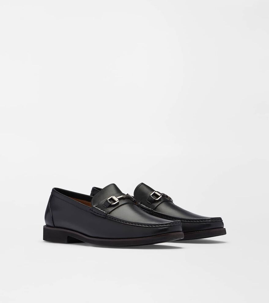 Peter Millar Leather Bit Loafer: Black