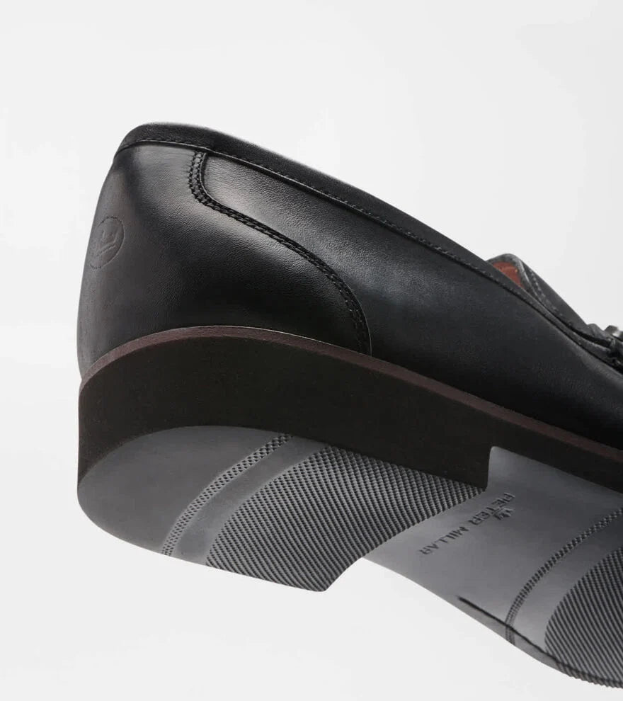 Peter Millar Leather Bit Loafer: Black
