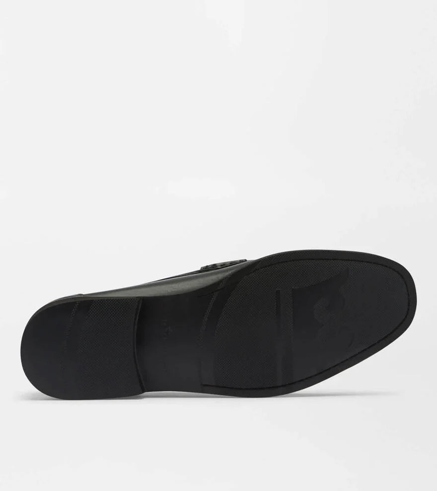Peter Millar Leather Bit Loafer: Black