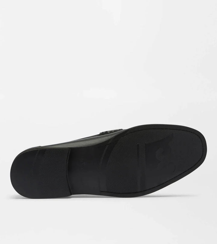 Peter Millar Leather Bit Loafer: Black