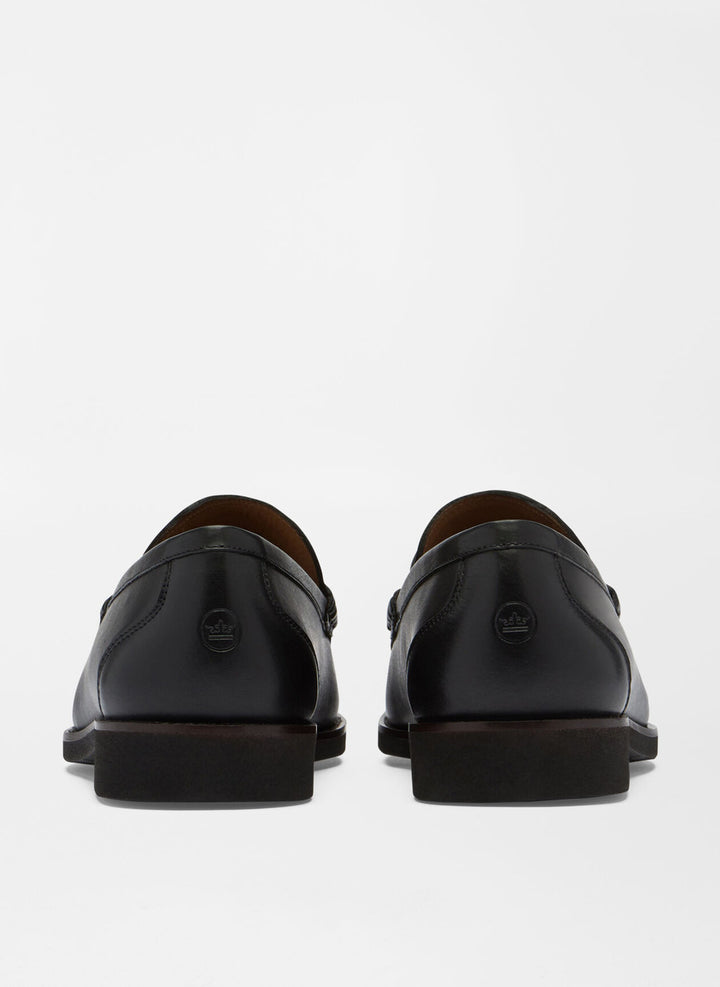 Peter Millar Leather Bit Loafer: Black