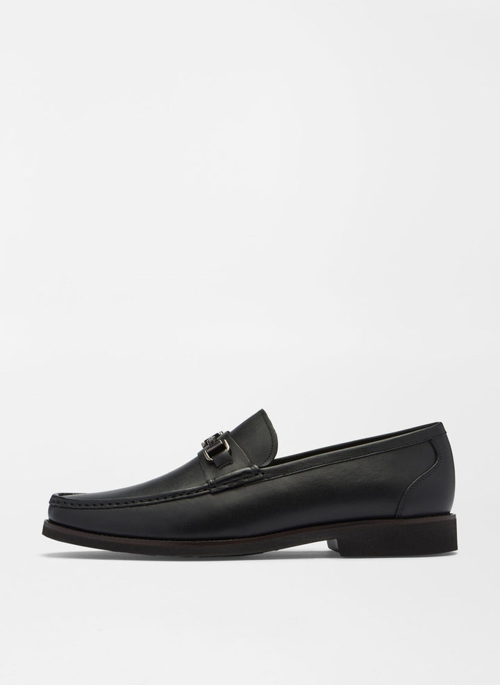 Peter Millar Leather Bit Loafer: Black