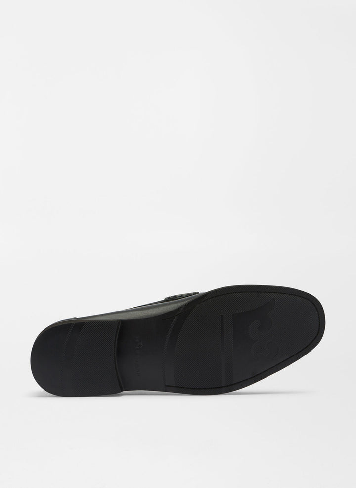 Peter Millar Leather Bit Loafer: Black