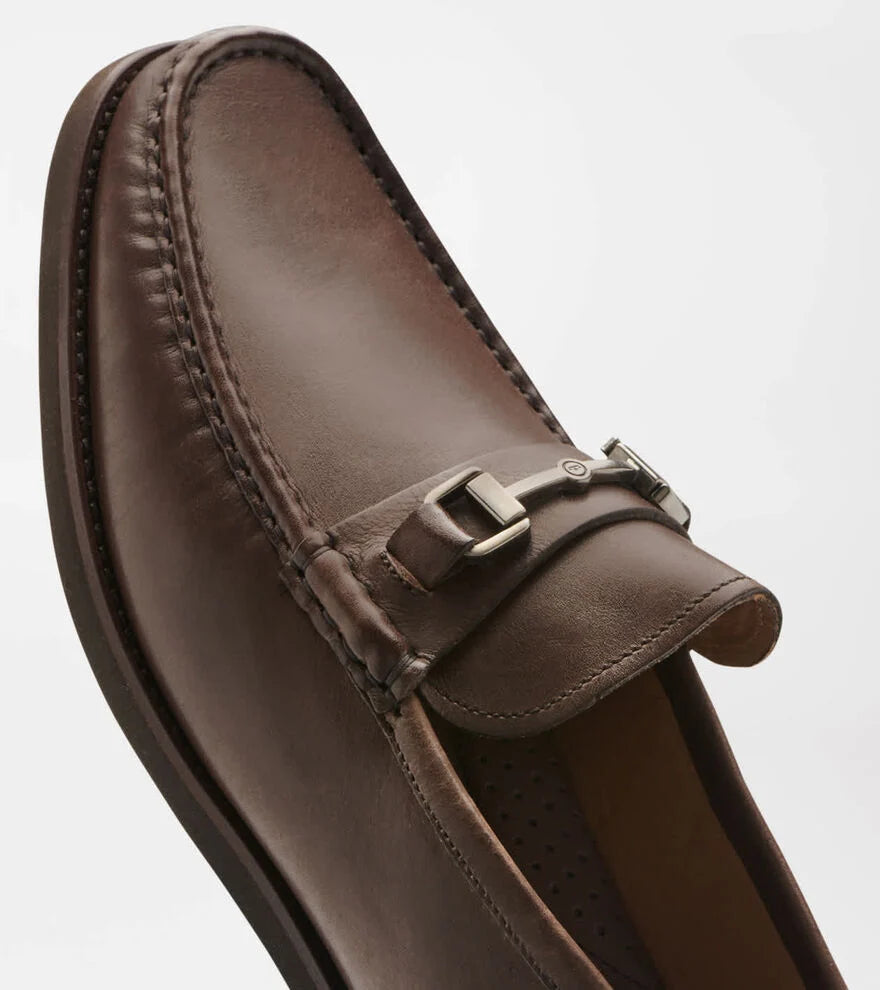 Peter Millar Leather Bit Loafer: Brown