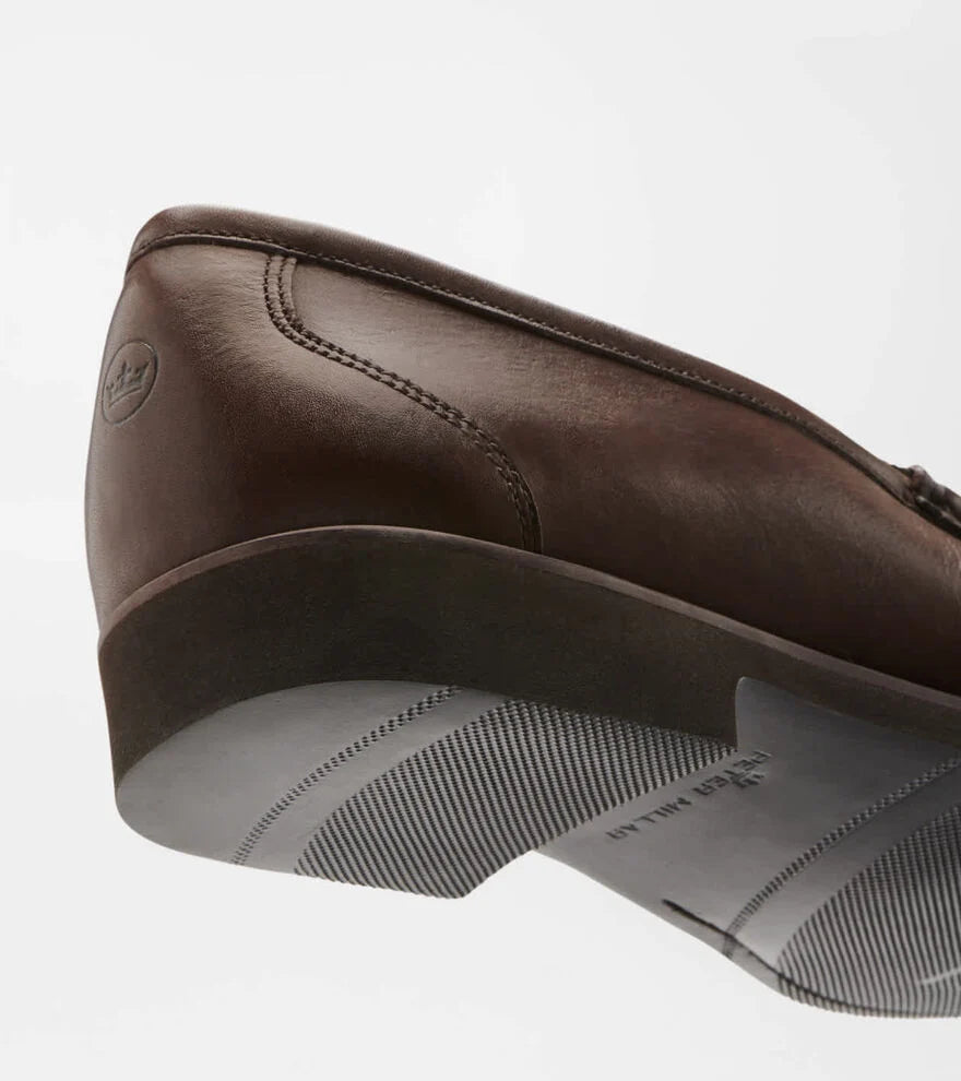 Peter Millar Leather Bit Loafer: Brown