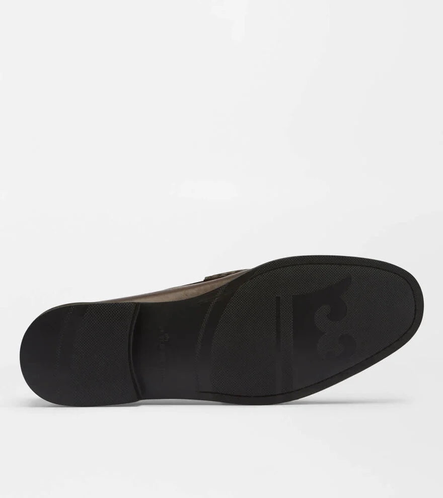 Peter Millar Leather Bit Loafer: Brown