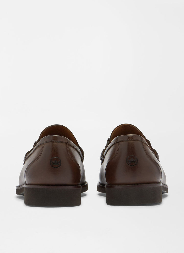 Peter Millar Leather Bit Loafer: Brown