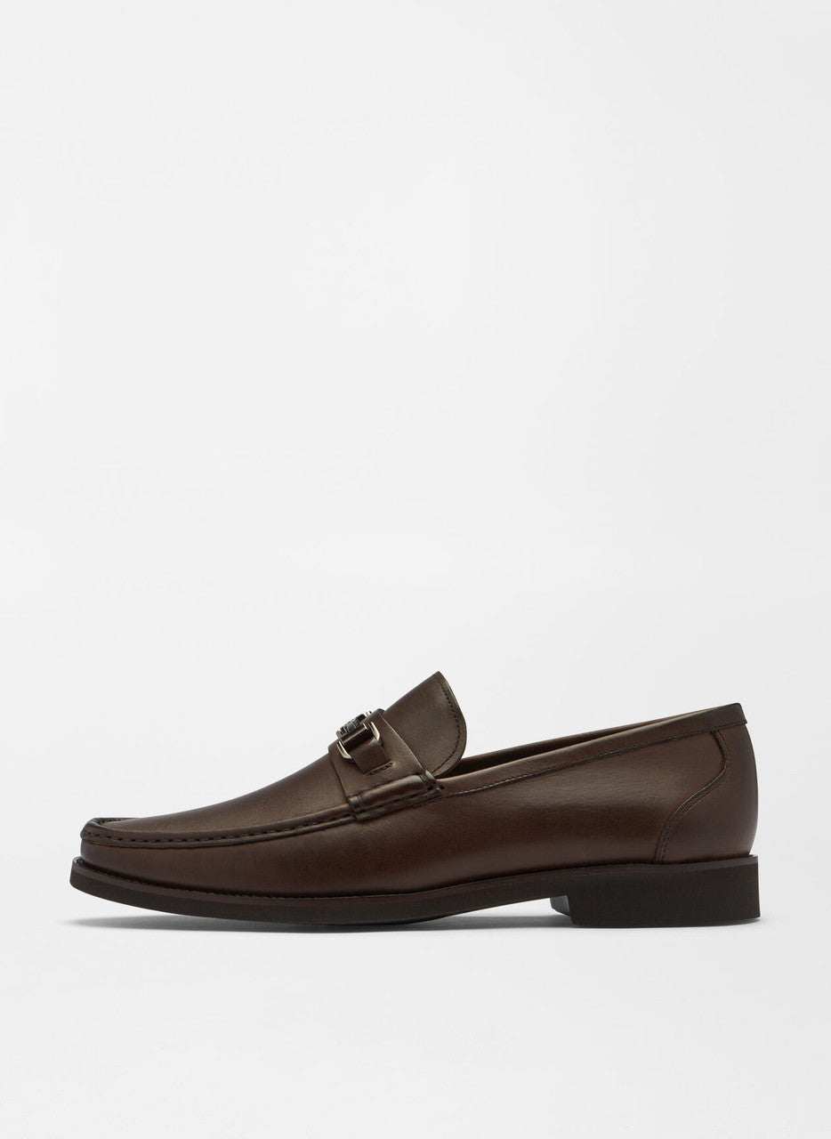 Peter Millar Leather Bit Loafer: Brown