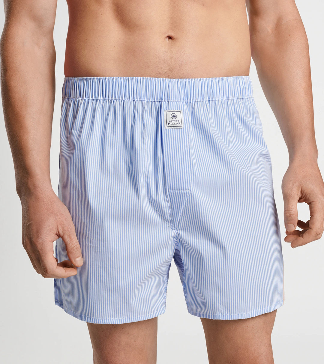 Peter Millar Dempsey Three-Pack Cotton Boxer: Cottage Blue