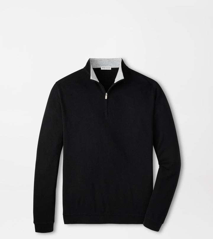 Peter Millar Crown Comfort Quarter-Zip Pullover: Black