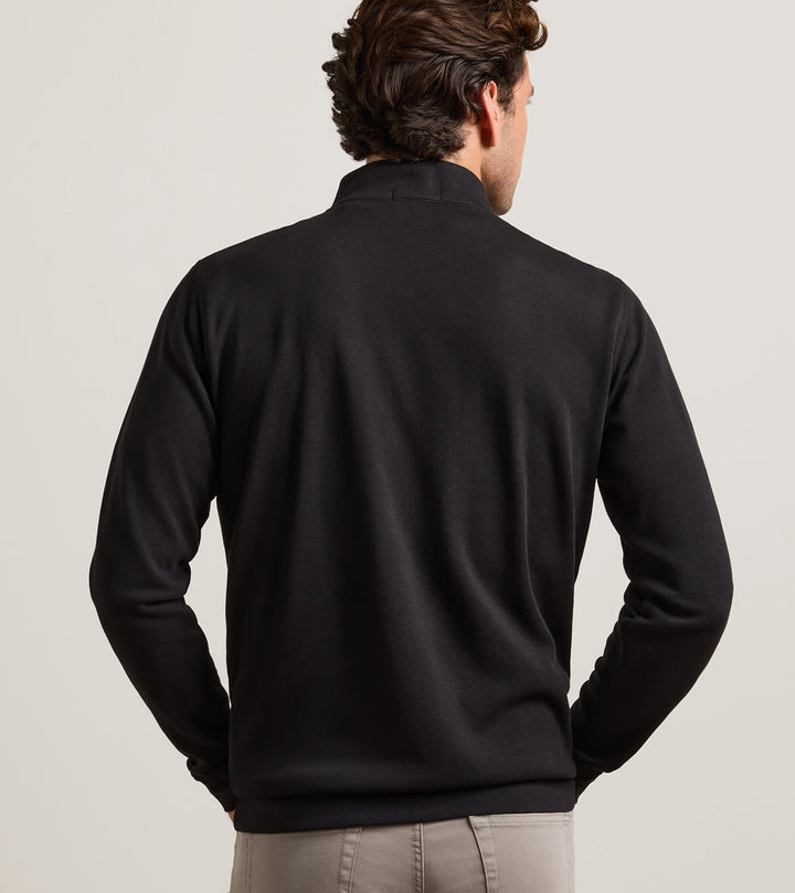 Peter Millar Crown Comfort Quarter-Zip Pullover: Black