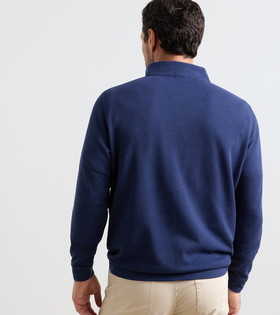 Peter Millar Crown Comfort Quarter-Zip Pullover: Navy