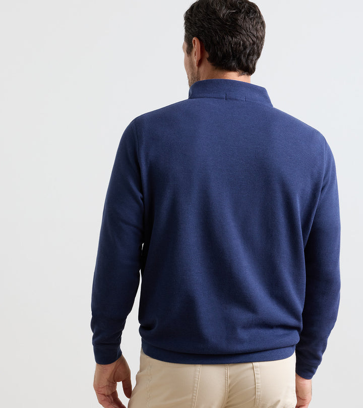 Peter Millar Crown Comfort Quarter-Zip Pullover: Navy
