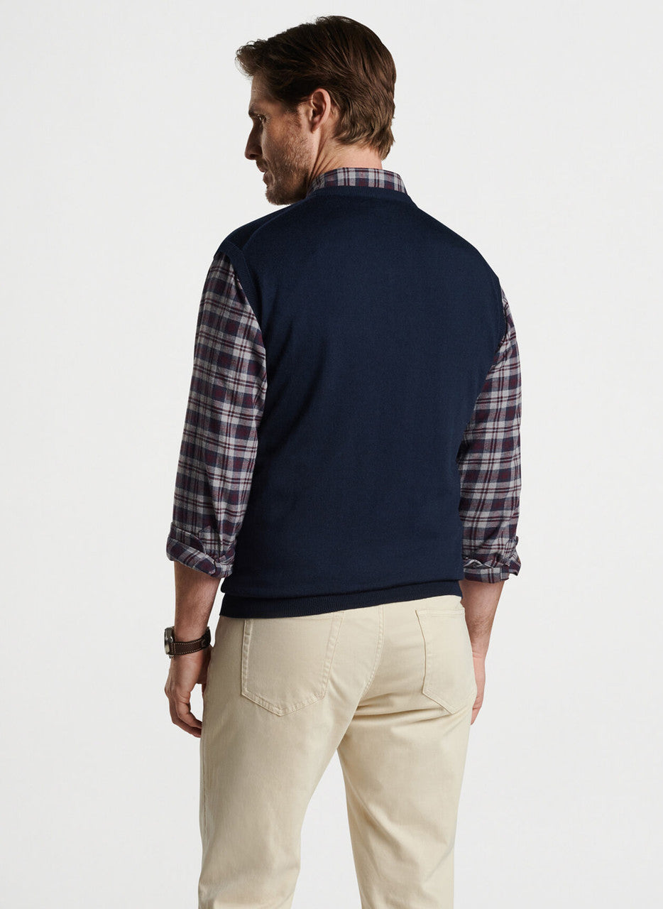 Peter Millar Autumn Crest V-Neck Vest: Navy